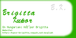 brigitta kupor business card